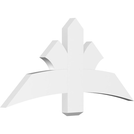 Ekena Millwork Davenport Architectural Grade PVC Gable Bracket, 48"W x 22"H x 2"D x 6"F, 11/12 Pitch GBP048X22X0206DAV00